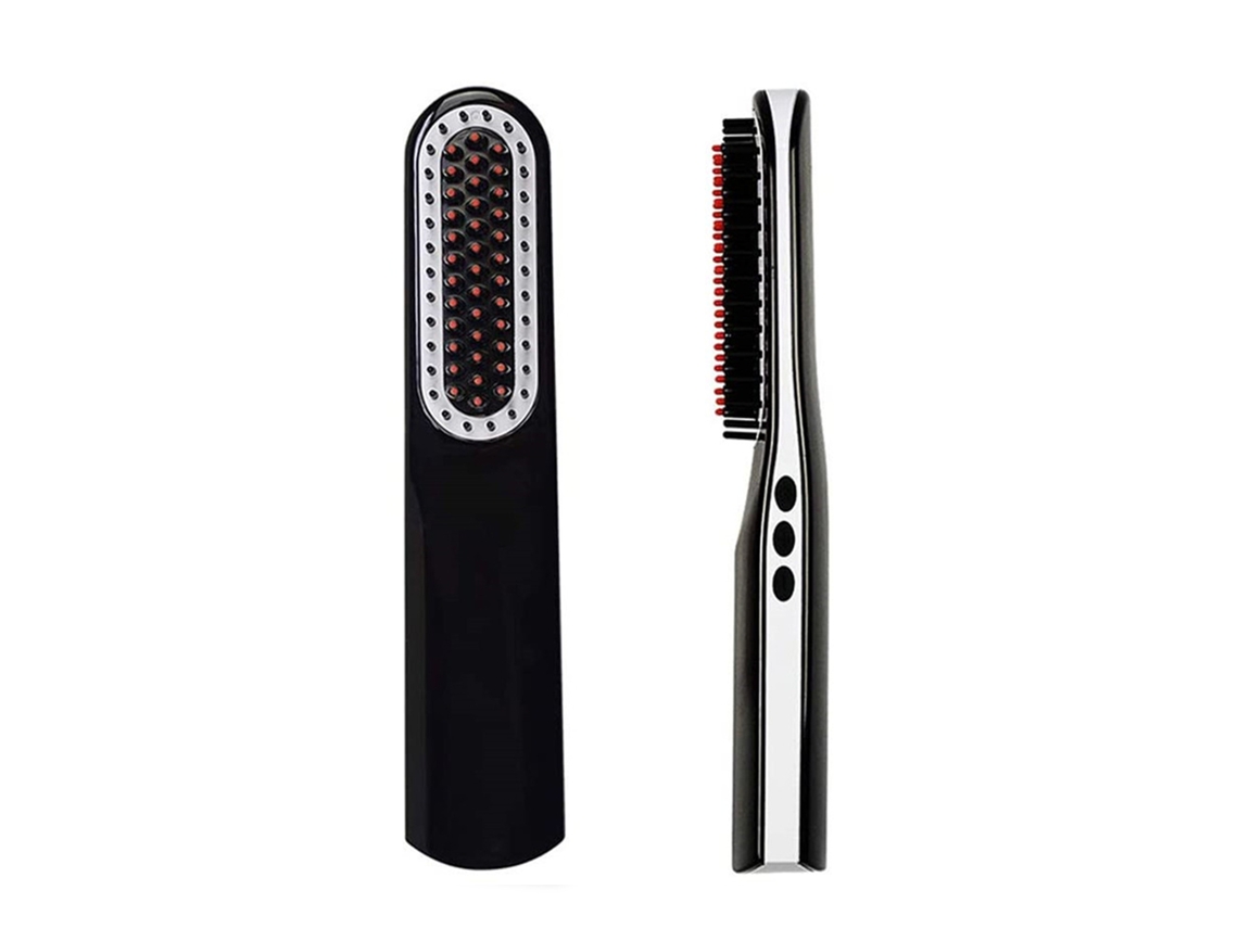 Alisador de Barba Pente de Alisamento de Barba com Sem Fio/Mini Tamanho/Desligamento Automático para Viagens Casa Encontros JEDBESETZT