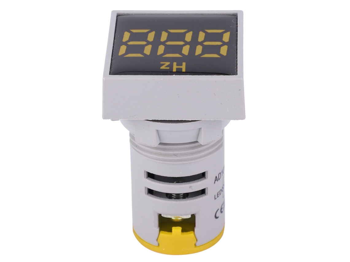 Luz Indicadora Led De Exibição Digital Quadrada Para Medição De Frequência Ac100~380v 20~75hz Amarela