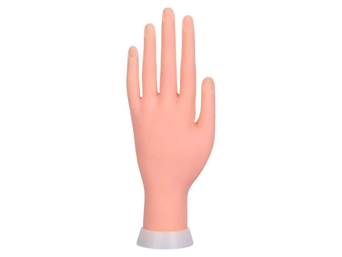 Mão Artificial para Prática de Unhas Flexível Móvel Treinamento Manicure Mão Esquerda