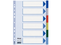 15260 Índice Tab Blank Divider Com Aba Multicolor Polipropileno Esselte (pp)