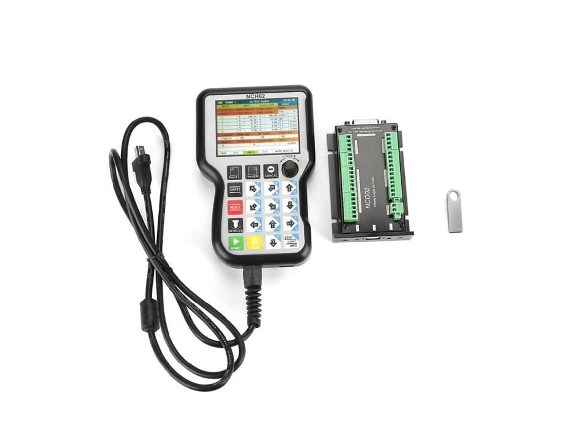 Sistema de Controle de Eixo Cnc HURRISE Cartão Nc Sistema de Controle de Movimento Cnc Usb Cartão Controlador de Eixo Nch02 3 Eixos