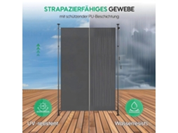 Toldo Vertical Exterior Fixação Por Aperto, Retrátil, Sem Furos, Privacidade Anti-vento Varanda