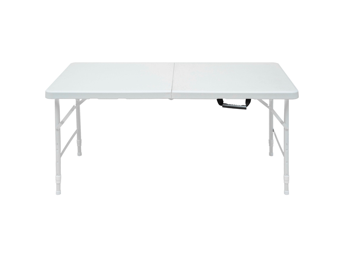 Mesa Dobrável 125cm Ajustável Camping Branca VELTRIX