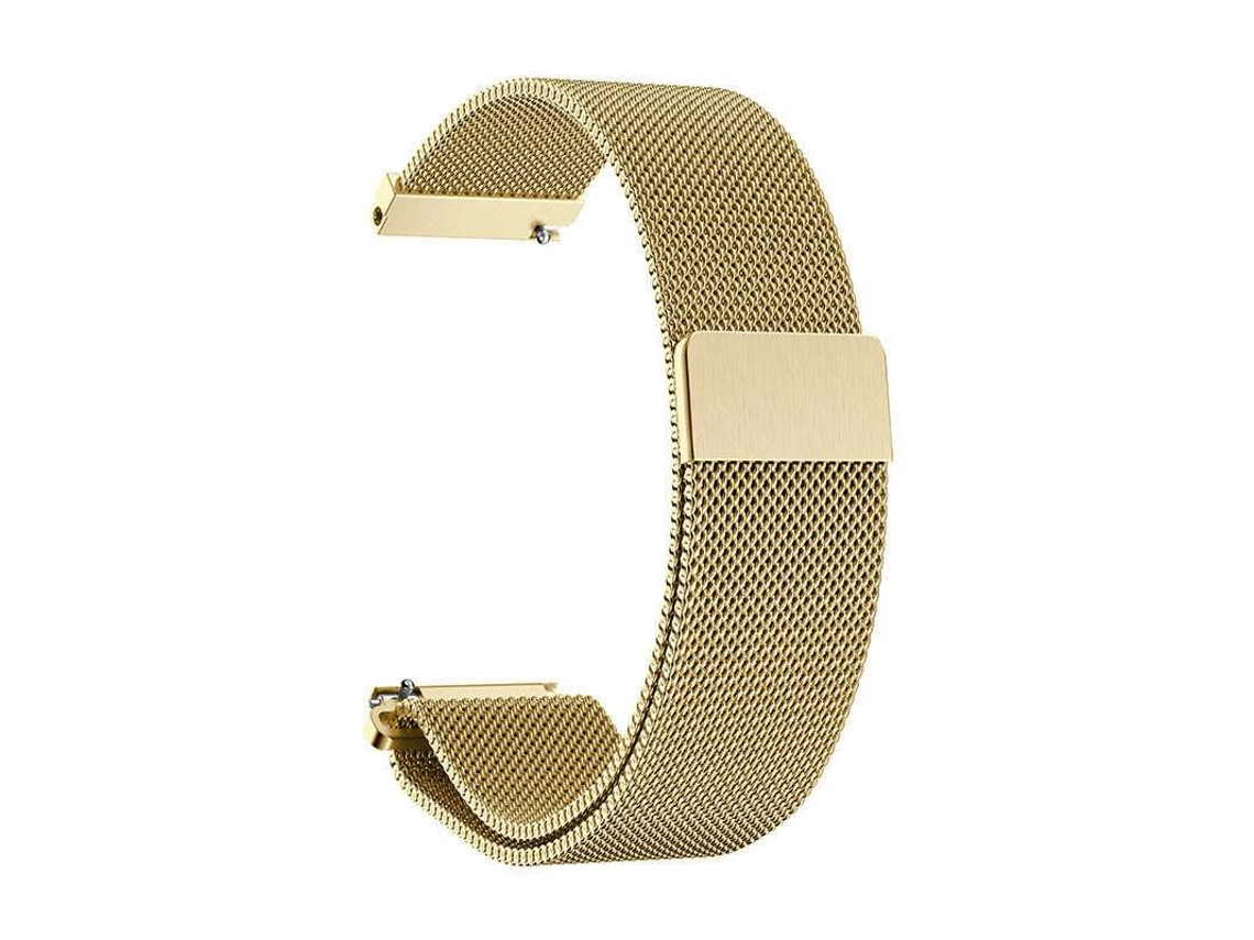Bracelete Pulseira Milanese Mesh para Garmin Forerunner 255S Dourado