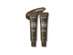 Kit De Tinte De Cejas Semipermanente Iconsign: Duradero, Natural, Resistente Al Sudor Con Brochas De Máscara Y Labios