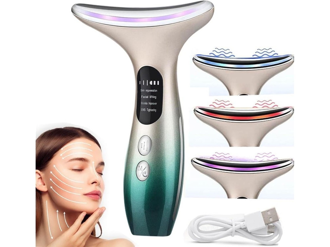 Massajador Facial Elétrico Antirrugas Massajador Visual 4 Em 1 Contra Rugas Com 3 Modos Medidor De Beleza Facial V 45c Dispositivo Facial Bestvite