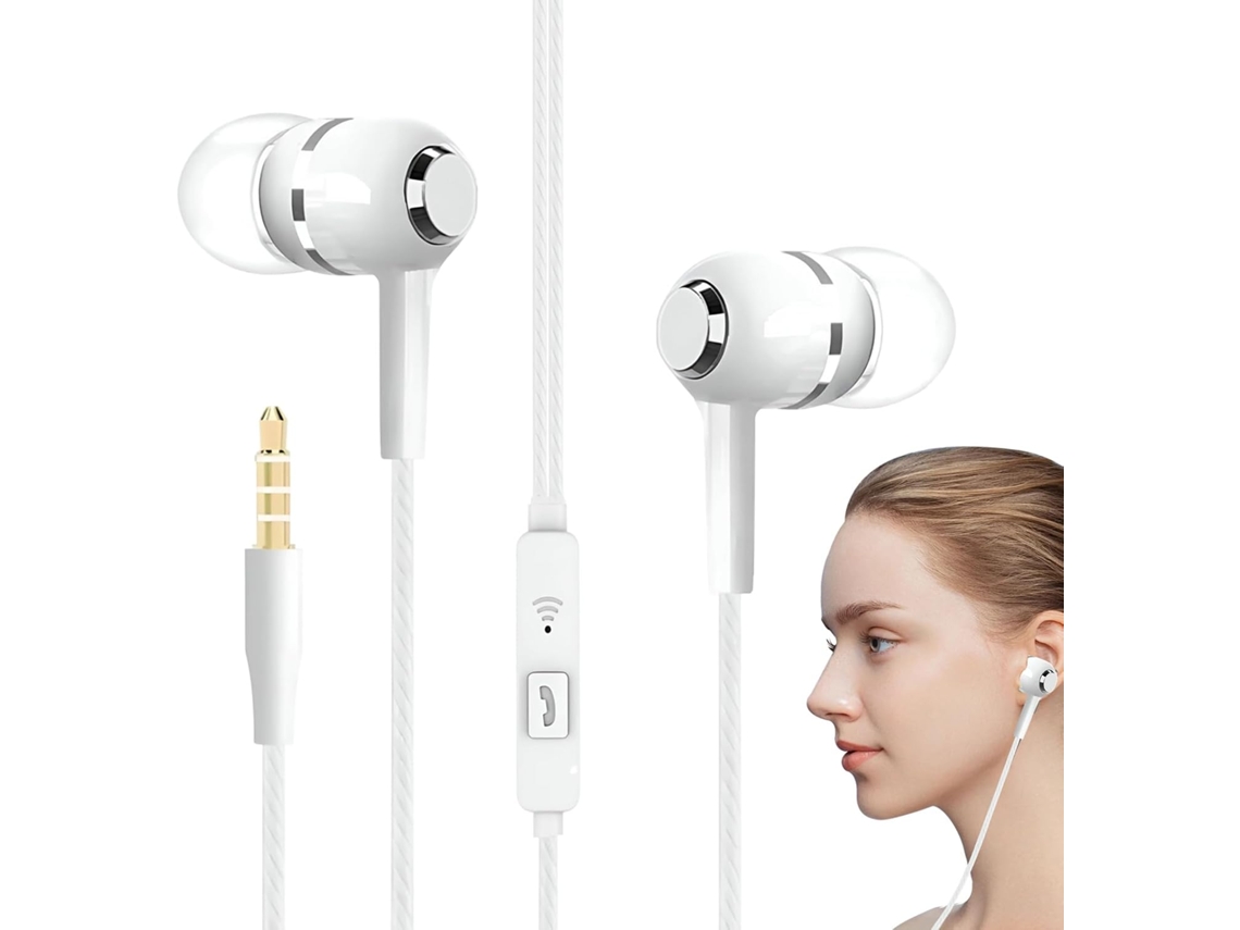 Fones De Ouvido Com Fio, Fones De Ouvido Com Microfone E Plugue
