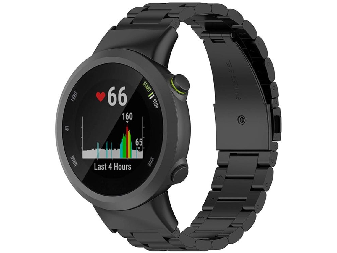 Bracelete para Garmin Forerunner 45 / 45s / Swim 2 Metal Liberação Rápida Três Contas Preta XIAOMOYU