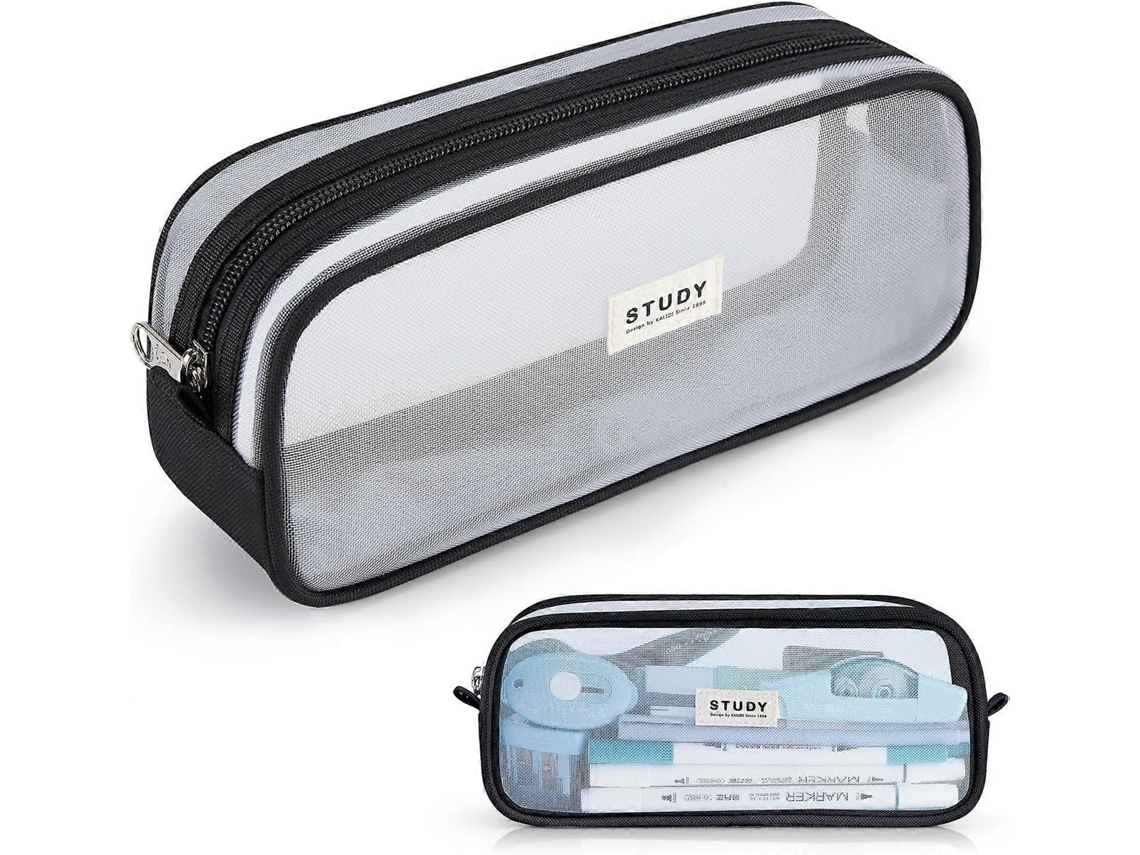Estojo para Lápis, Transparente, Escolar, Escritório, Universidade, Estudantes, Maquiagem AQUAFORGE