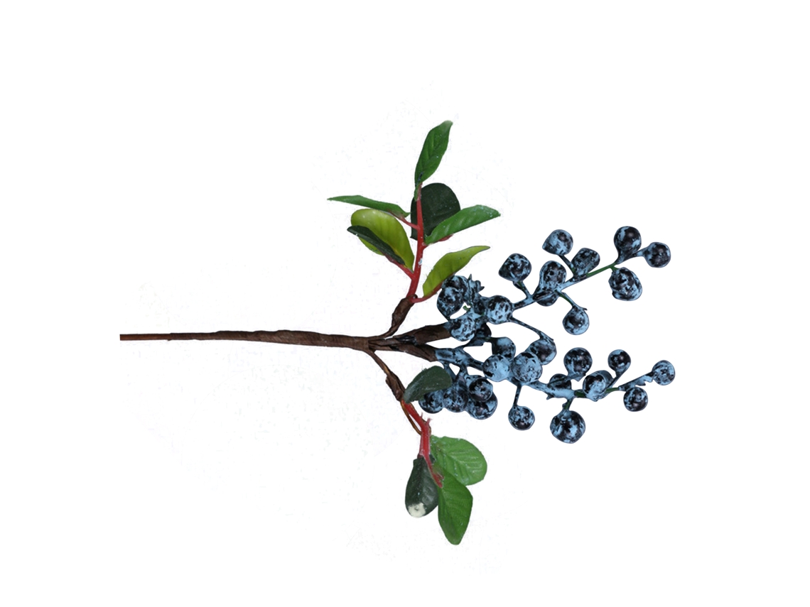 Arranjo de Flores com Frutos de Espuma Pequenos, Decoração Natal Rosa e Azul LAXISCREED
