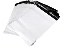 Pacote com 100 Sacos Plásticos Grossos para Envio Postal, Autoadesivos, Resistentes e Impermeáveis
