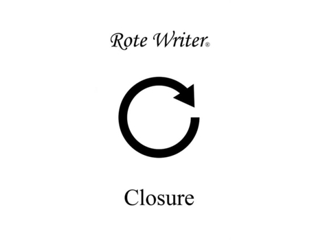 Livro Closure De Rote Writer (inglês)