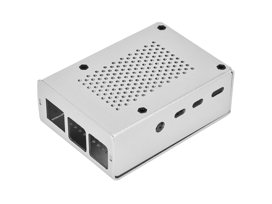 Laxiscreed Caixa De Alumínio Negra Para Raspberry Pi 4 B Com Dissipador E Proteção Em Liga