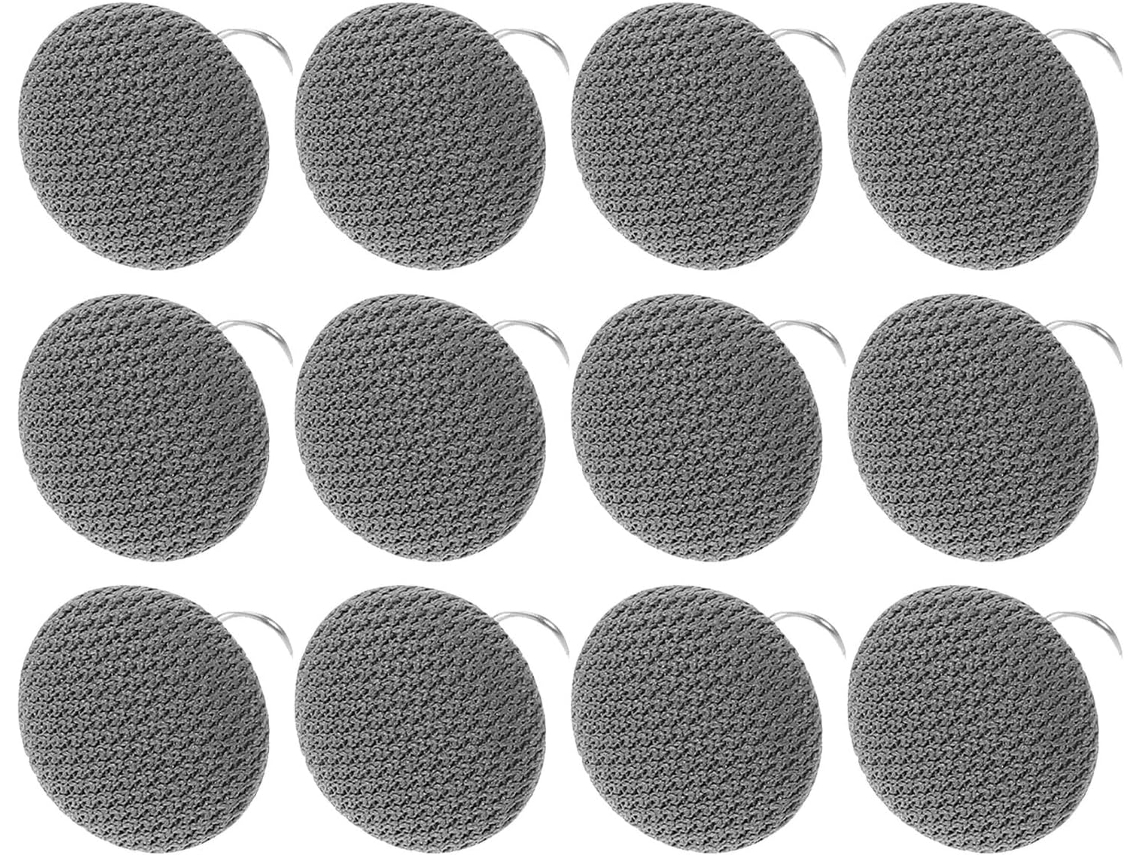 Osaladi 12-pinos Metálicos Para Saia De Cama Com Revestimento Em Tecido Cinza Escuro, 17mm De Diâmetro, Pinos Para