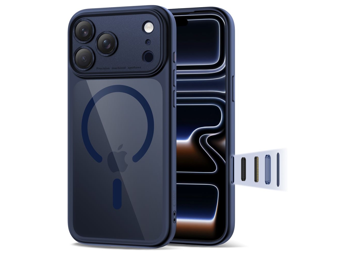Capa Tech-protect Magpeak Magsafe Cc Para Iphone 17 Pro Max Proteção Elegante