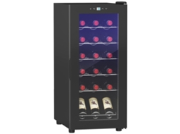 Adega Climatizada para 18 garrafas com visor digital, luz led e controle de temperatura preta ZENCORE SERVICES