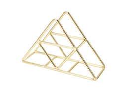 Portavasos de Servilletas Vertical de Hierro Forjado Metalico Moda Grueso Ancho Triangular Oro