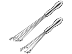 2 batedores de ovos em aço inox, mini, 10 e 12 polegadas, mixer manual | S/MARCA