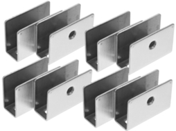 Conjunto De 8 Grampos Fixos Em Aço Inoxidável Veemoon Para Prateleiras Vidro, Suporte Fixo Para Painéis, Instalação