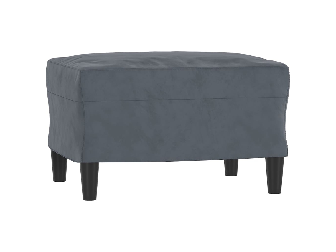 Footstool, Footstools Vidaxl Cinzeto Veludo (60 X 50 X 41 Cm)