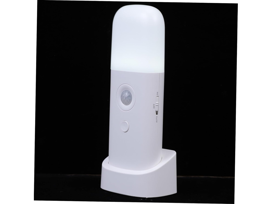 Luminária Noturna Com Sensor De Movimento Em Abs Branco Para Quarto E