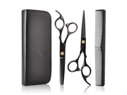 Kit De Tesoura De Corte Cabelo, 4pcs Ferramenta Profissional Para Corte De Cabelo (preta) Cuich