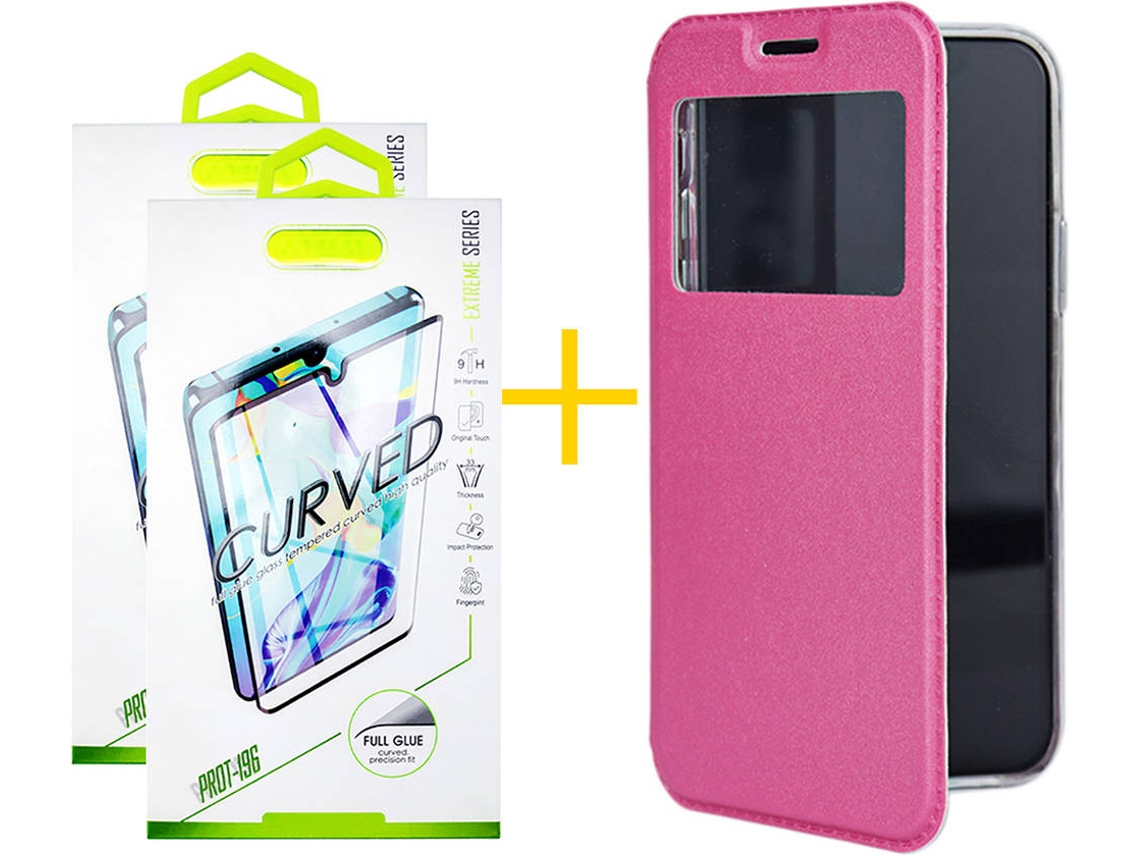 Capa + 2 Películas para Samsung Galaxy S22 Plus 5G SKYHE Rosa