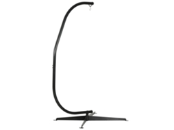 Suporte Cadeira Suspensa ZENCORE SERVICES com Base Forma X Fivela Mola 120kg (114x80x208cm) Preto