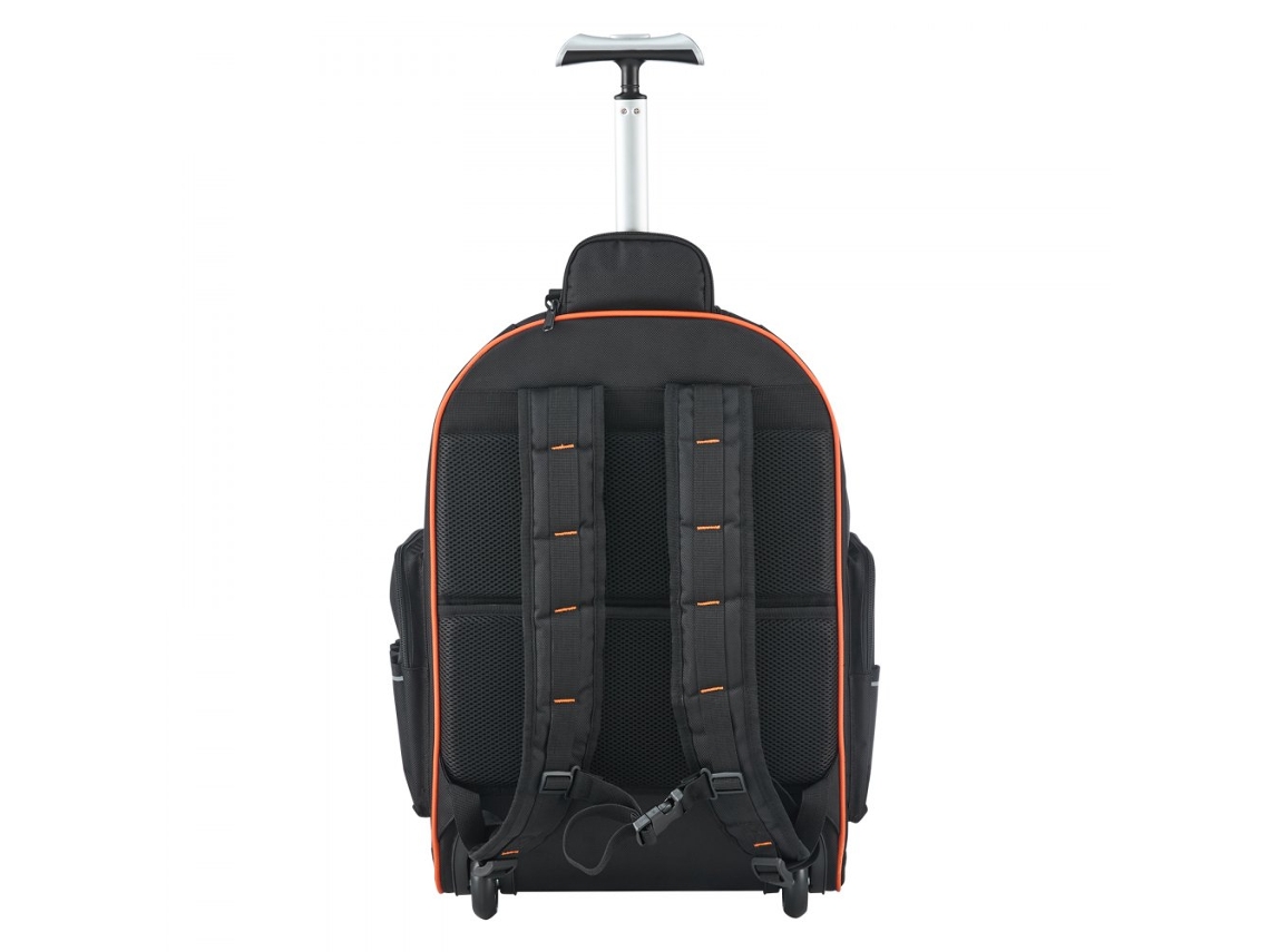 Mochila De Ferramentas 2 Em 1 Com Rodas, 72 Bolsos, Carga 50kg, Resistente Para Trabalho E Oficina Tekmaquinas