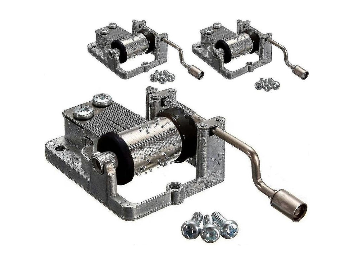 3 Pack Mecanismo De Caixa De Música Com Manivela Manual Diy Música Aleatória Para Presente