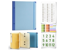 In Case I Go Missing Binder Manila Folder Accordion Organizer Pocket File With Rivet Binding Upgraded, Blue