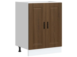 Kitchen Base Cabinet, Kitchen Base Cabinets Vidaxl Marrom Madeira Processada (n/a)