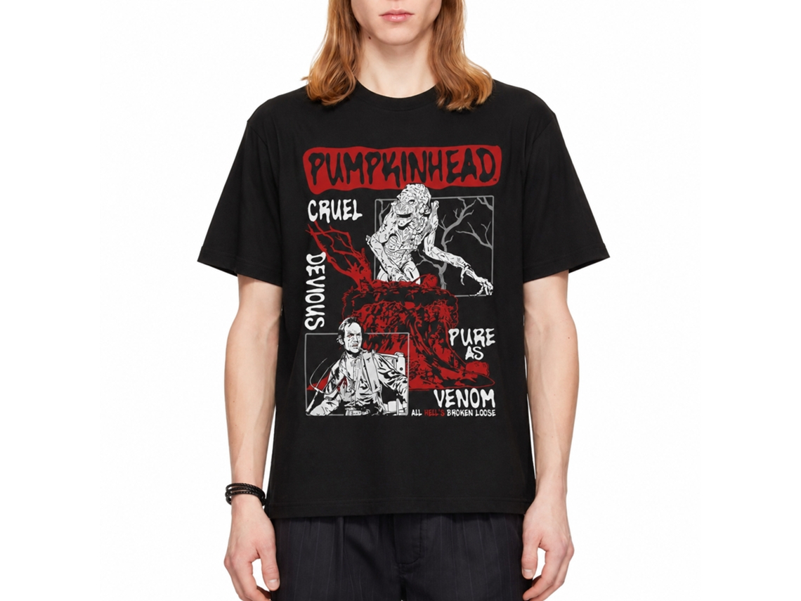 Rockinstone Pumpkinhead Movie Panels Black Adult T-shirt Size:s