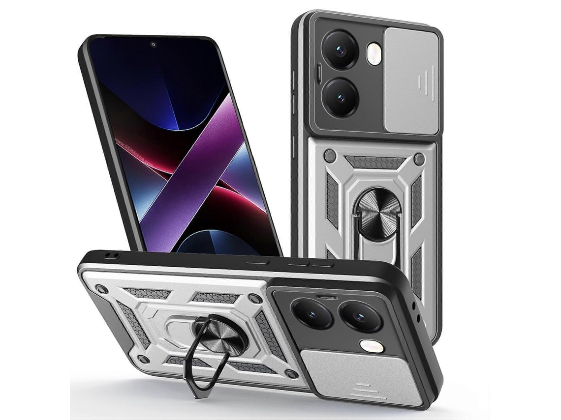 Capa De Celular Híbrida Tpu Com Design De Capa Para Câmera Deslizante