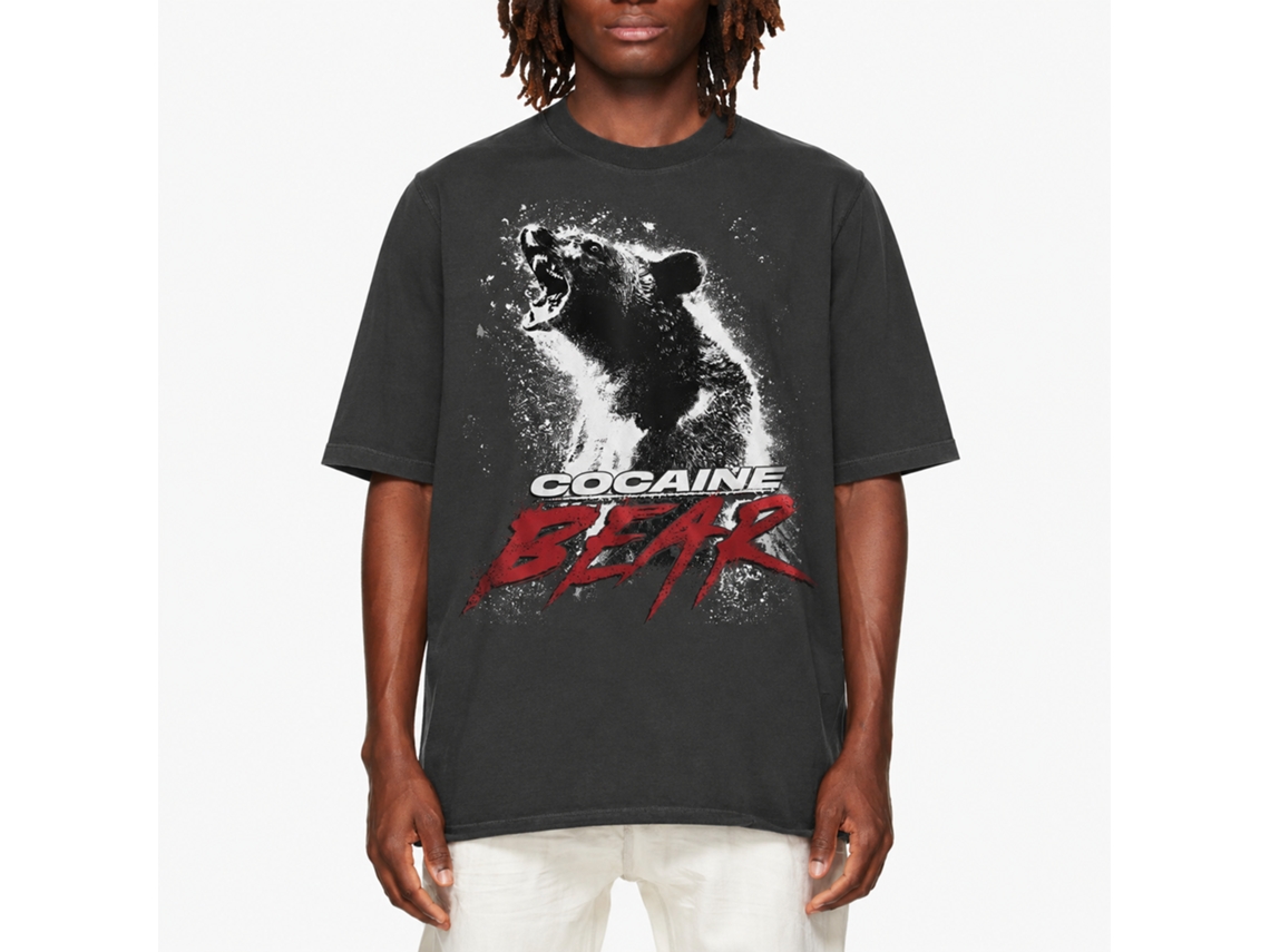 Rockinstone Cocaine Bear Movie Poster Light Solid Smoke Adult T-shirt Size:s