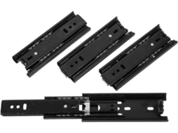 Fomiyes Conjunto De 4 Corrediças Telescópicas Silenciosas Extensão Total Em Aço Laminado A Frio, Com Trilhos De Três