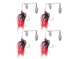 Isqueiro Rotativo Sequin Alumínio Offshore 4pcs Vermelho