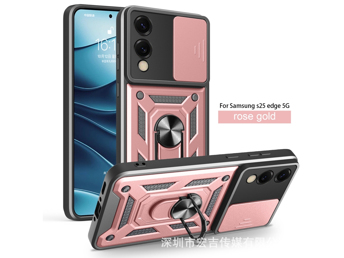 Capa Para Celular Samsungsung Com Janela Deslizante, Proteção Magnética Contra Quedaouro Rosa - Samsung F23 5g