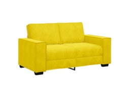 2-seater Sofa, 2-seater Sofas Vidaxl Amarelo Veludo (n/a)