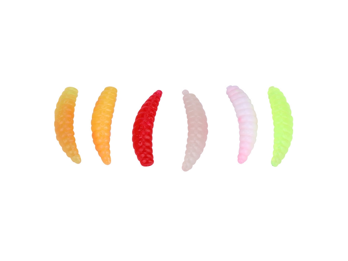 Isca de Pesca Mini Lagarta 100pcs