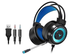 Fone Jogo com Fio G58 JIAPEI, Estéreo, Microfone, Luz Led, Para Pc/Laptop, Preto