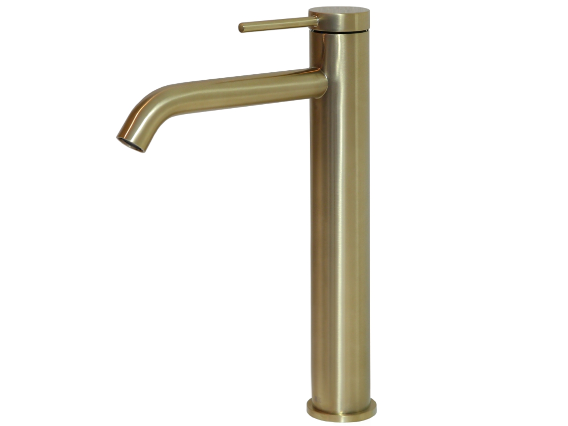 Lollipop Torneira Para Lavatório Alto Ouro Escovado Essebagno