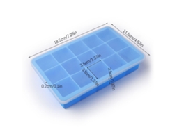 Moldes De Silicone Para 15 Cubos De Gelo - Bandeja Flexível Com Tampa Reutilizável Para Whiskey E Sucos