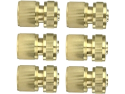 Conjunto de 6 peças de conector de reparo de latão 1/2 polegada para ferramentas de jardim ZMDECQNA