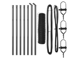 Conjunto 1 Cerca Para Jardim Vidaxl Cinzento Aço (10 X 0,8 M)