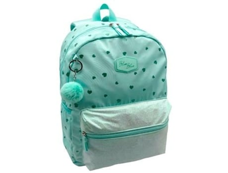 Mochila Escolar BLIN-BLIN Menta 42 x 31 x 14 cm Corações