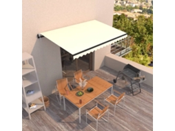 Vidaxl Toldo Retrátil Automático 400x350 Cm Creme