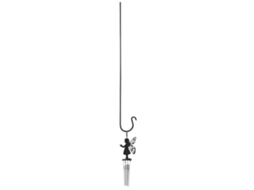 Campainha de Vento Metal Preto Decorativa Sorte