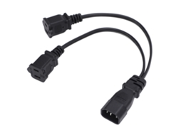 Mali cabo Divisor Y Iec320 C14 Macho para 2 Nema 1 15r Fêmea Pvc 30cm Extensão Energia