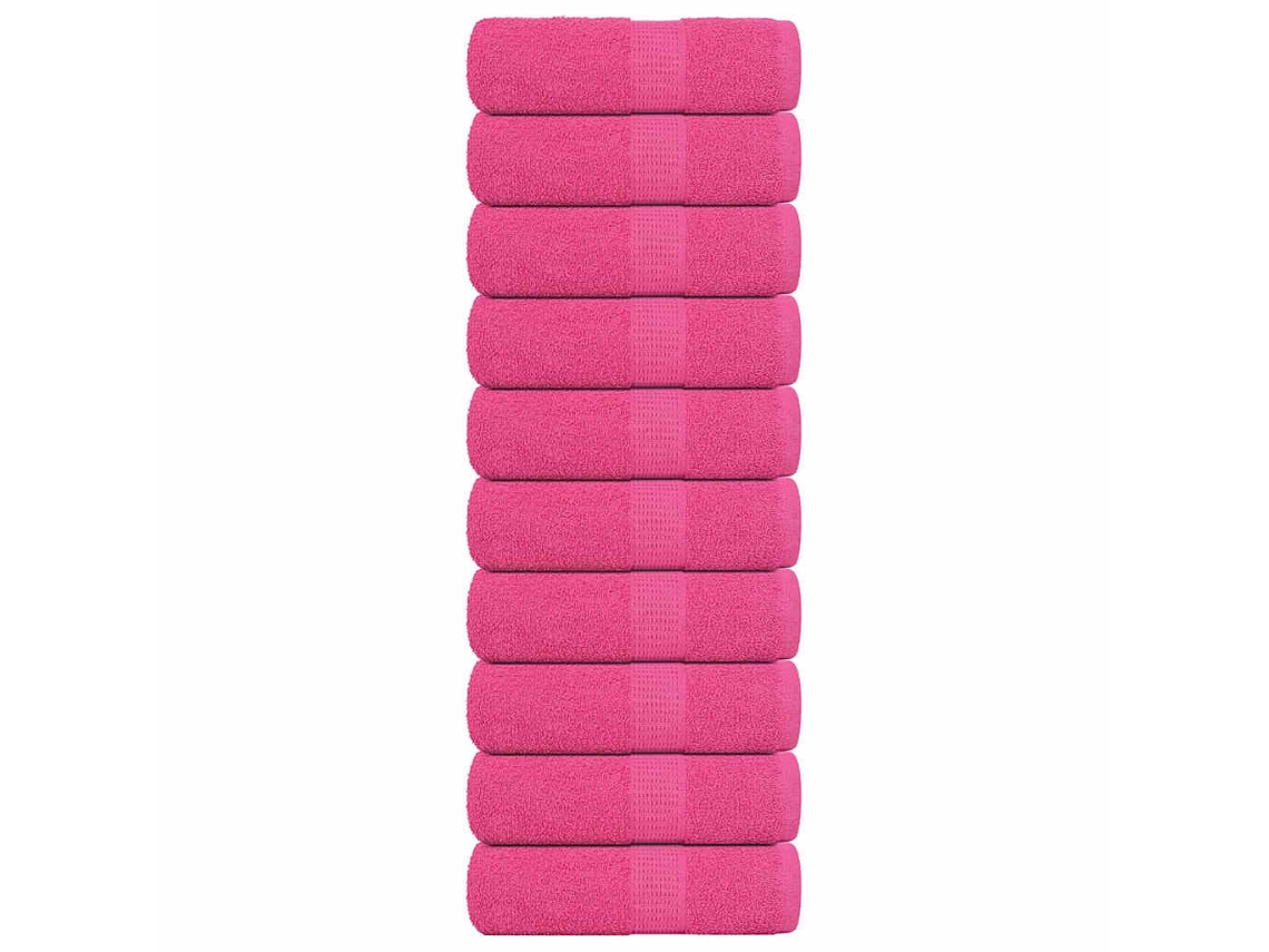 Vidaxl Toalhas De Rosto Frogn 10 Unidades Rosa 30x30 Cm 360 G/m²